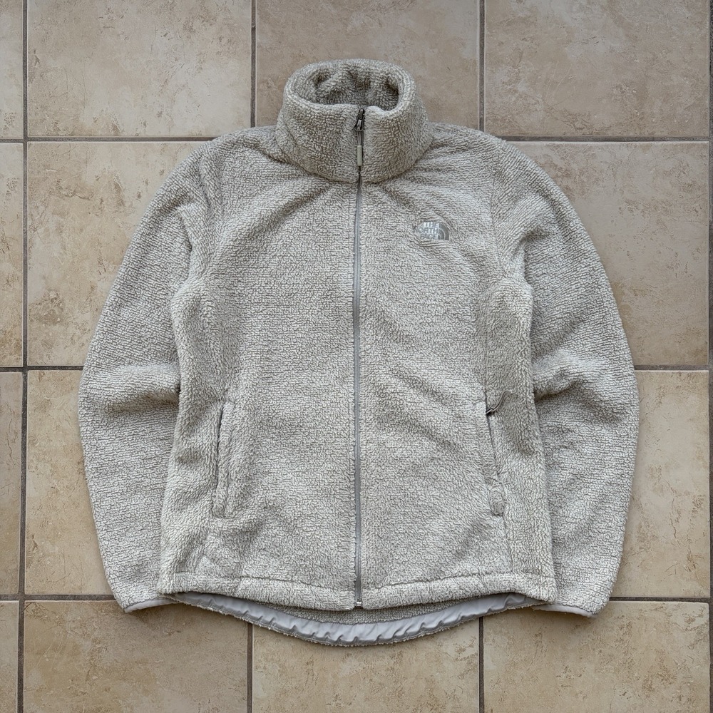 The North Face Jacket Womens Medium Beige Osito Fleece Full Zip High Pile Sherpa